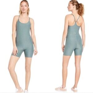 Old Navy Romper Athletic Built in Bra Green Size Small